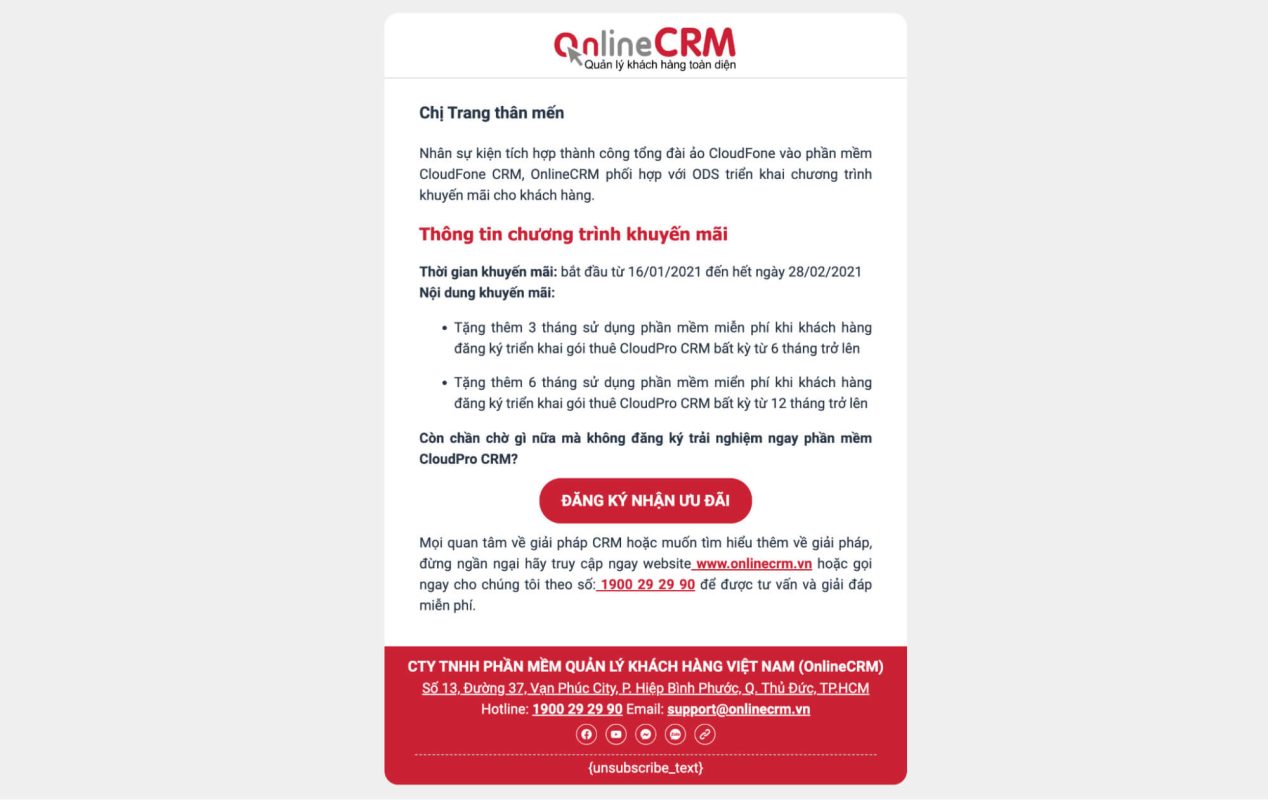 Loại Email Marketing - Email thời gian có hạn (Time-sensitive Email)